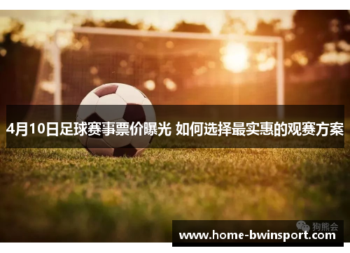 4月10日足球赛事票价曝光 如何选择最实惠的观赛方案